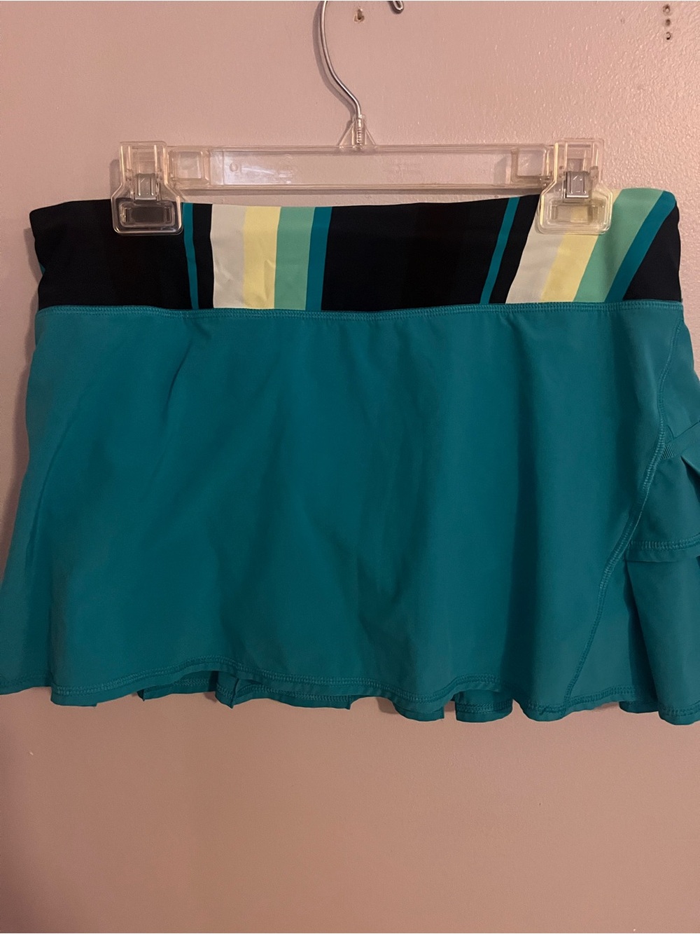 lululemon athletica Teal Athletic Skirt with Striped‎ Waistband